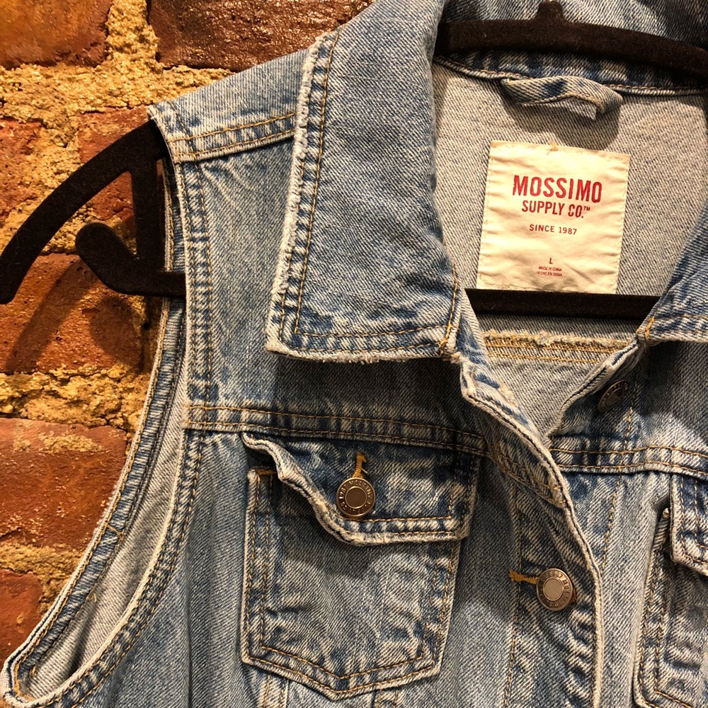 Distressed Denim Vest